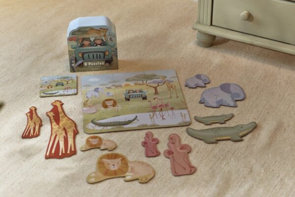 Little Dutch 6 in 1 dėlionė Safari Friends - Image 8