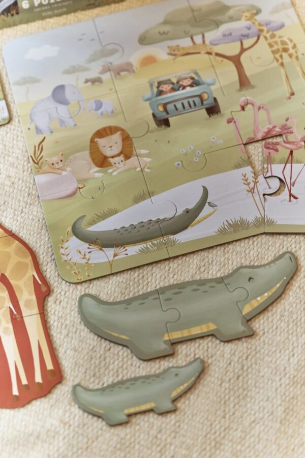 Little Dutch 6 in 1 dėlionė Safari Friends - Image 11