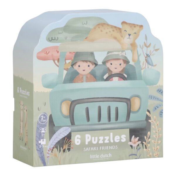 Little Dutch 6 in 1 dėlionė Safari Friends