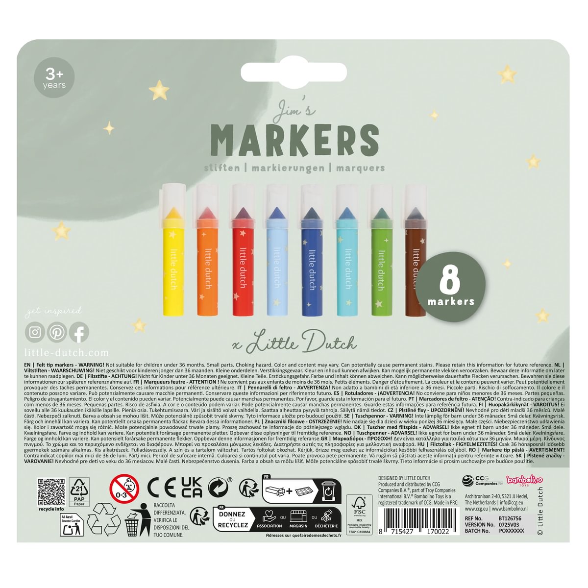 Little Dutch flomasteriai „Jim ir draugai“ - Image 3